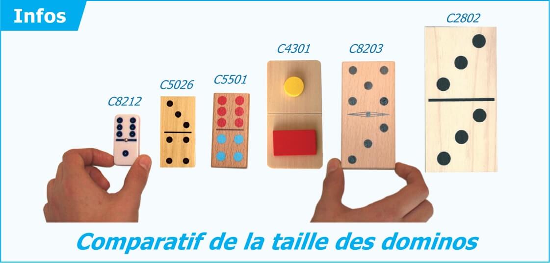 les tailles de dominos