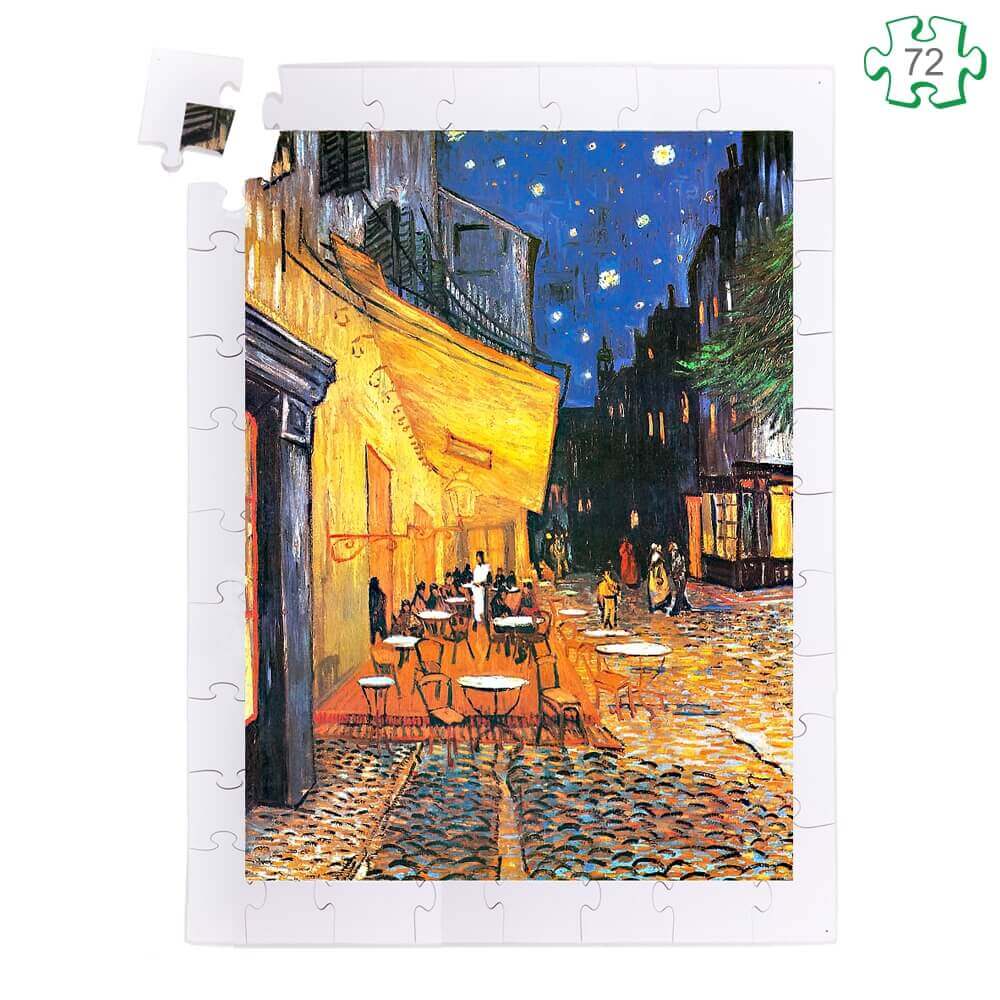 Puzzle pièces en bois grande taille pour séniors - Van Gogh le Cabaret