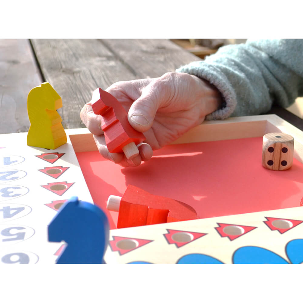 Jeu de petits chevaux de jardin géant