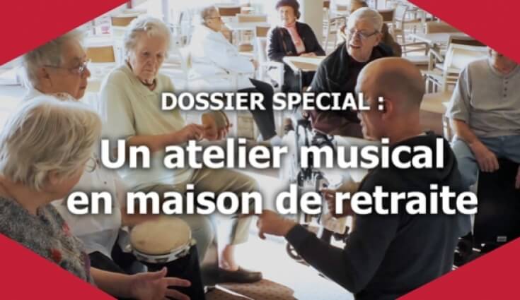 Une activité musicale avec des personnes âgées en maison de retraite